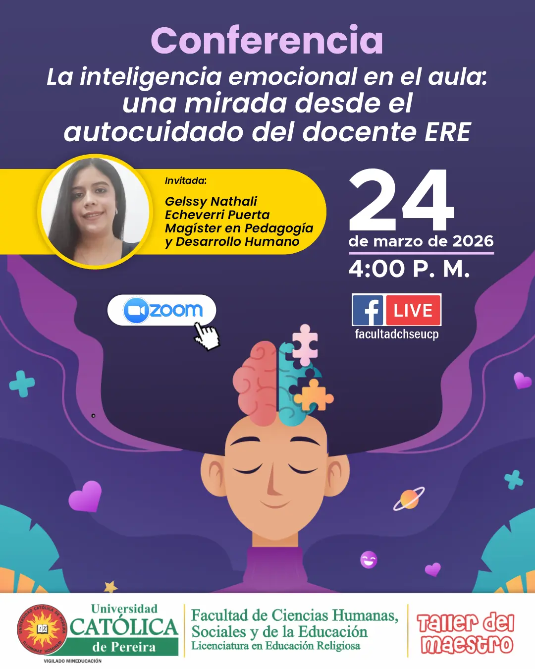 Conferencia La inteligencia emocional en el aula una mirafa desde el autocuidado del docente ERE