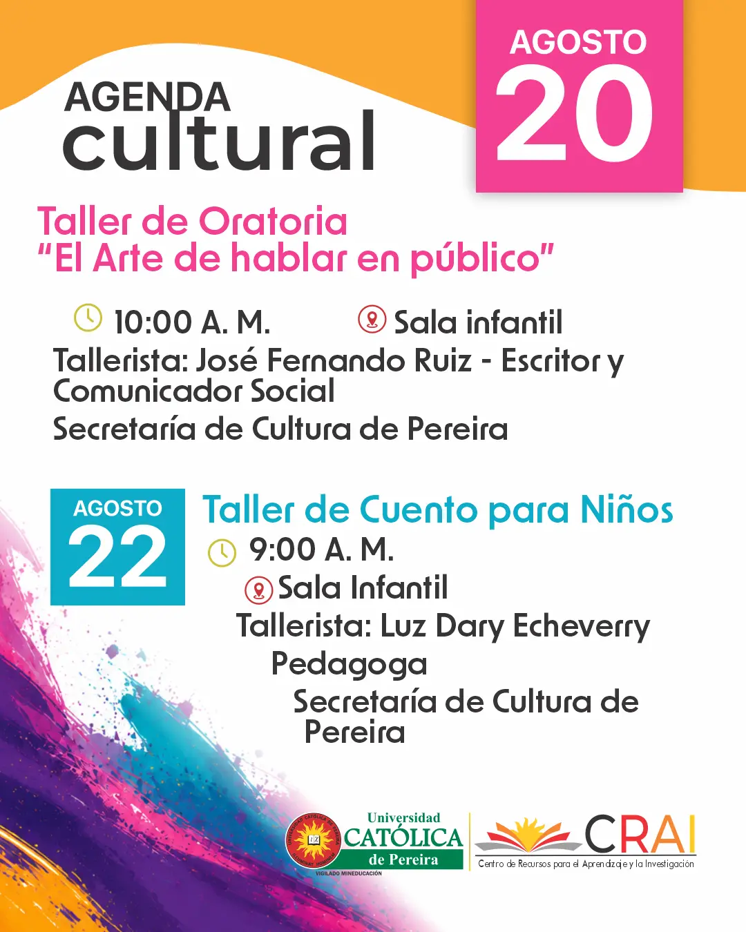 Agenda cultural- Talleres