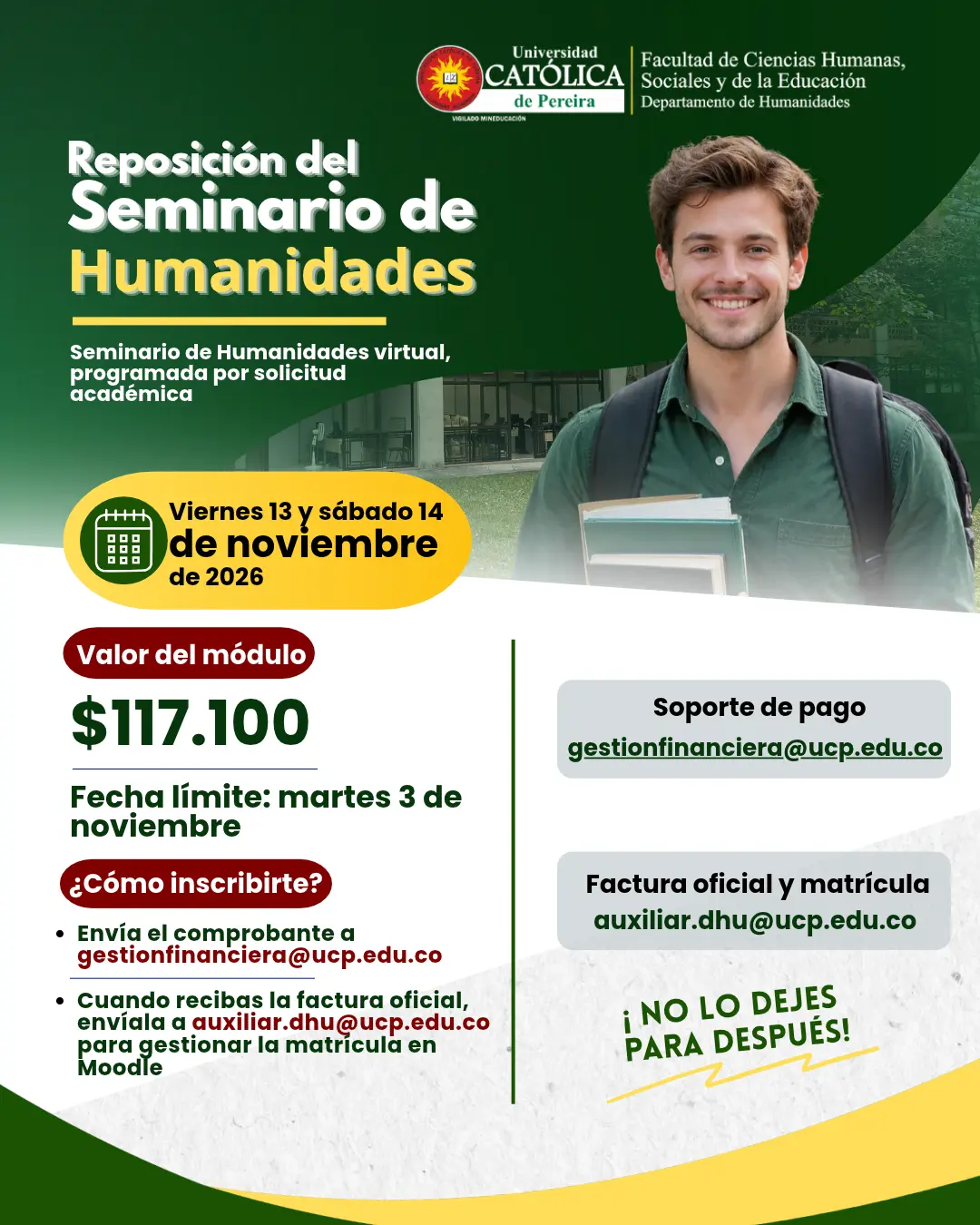 Reposición de humanidades