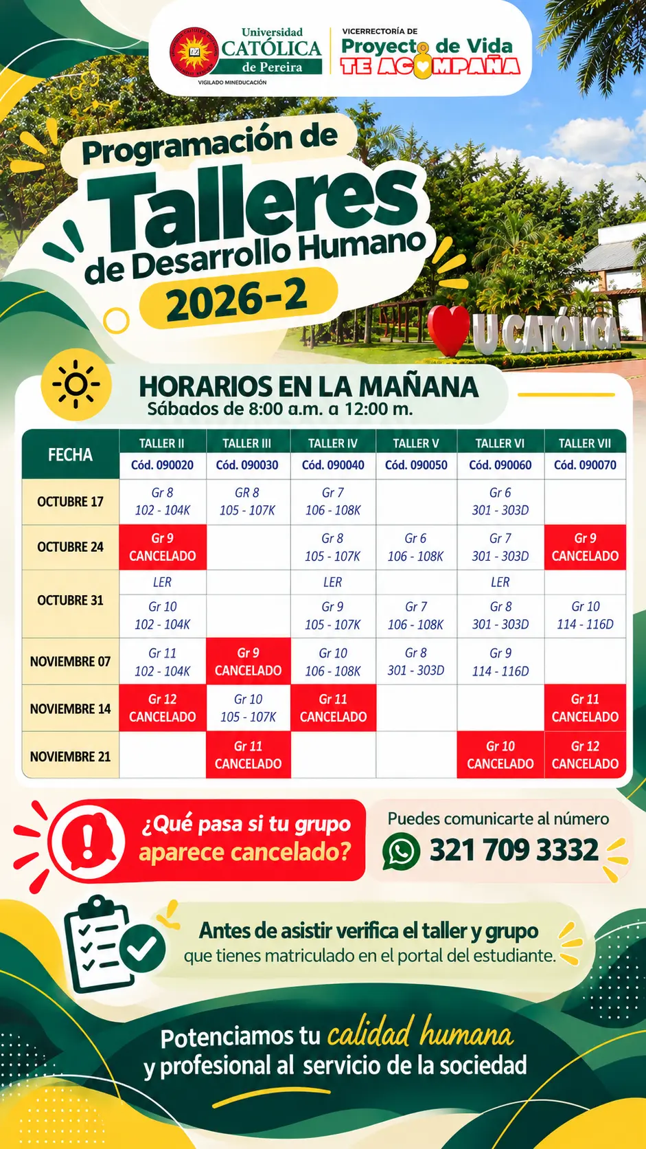 Talleres de Desarrollo Humano 2026-2