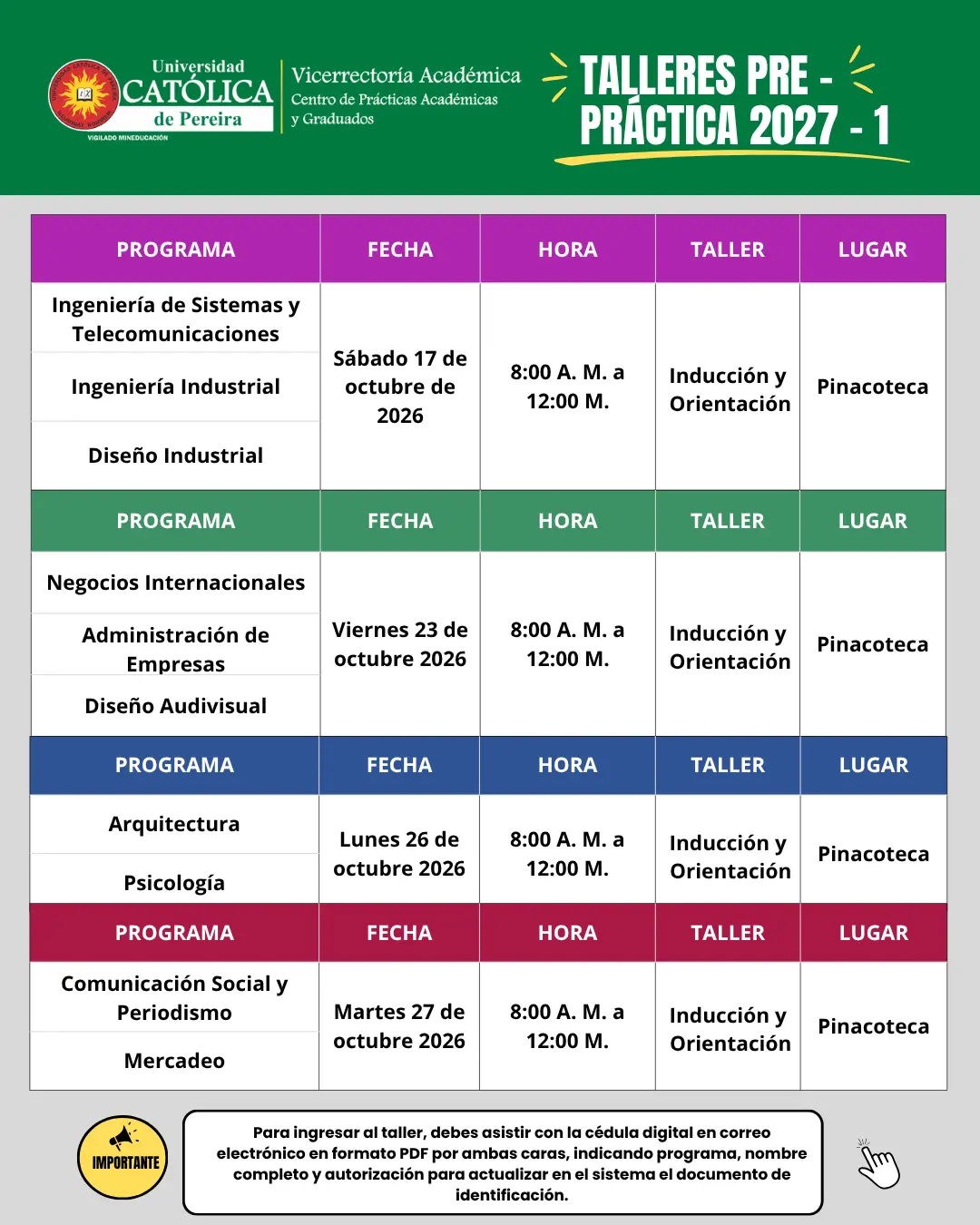 Talleres pre-práctica